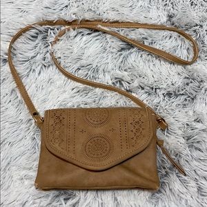Suede Tan Crossbody Bag